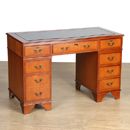 FurnitureToday Country Manor Yew 4 by 2 Leather Desk 