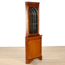 FurnitureToday Country Manor Yew Corner Display Cabinet