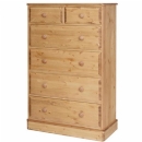 FurnitureToday County Durham pine 2 over 4 drawer chest