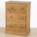 FurnitureToday County Durham pine 3 drawer Wellington chest