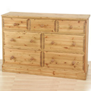 FurnitureToday County Durham pine 3 over 4 combination chest