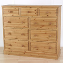 FurnitureToday County Durham pine 3 over 6 combination chest