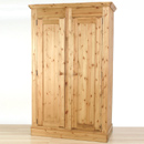 FurnitureToday County Durham pine all hanging wardrobe with shelf