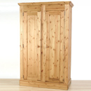 FurnitureToday County Durham pine all hanging wardrobe with shelf