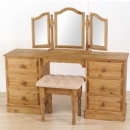 County Durham pine double dressing table