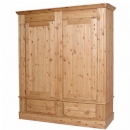 FurnitureToday County Durham pine double wardrobe