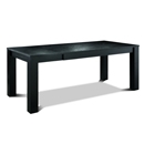 FurnitureToday Cuba Black Ash Extending Dining Table