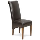 Cuba Indian brown leather dining chair
