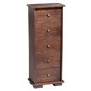 FurnitureToday Cube mahogany 5 drawer vertical CD cabinet