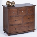 Cube mahogany 6 drawer chest
