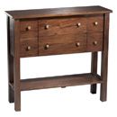 FurnitureToday Cube mahogany 6 drawer horizontal CD cabinet