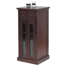 FurnitureToday Cube mahogany Hi-Fi unit with glass doors