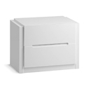 FurnitureToday Dakota High Gloss White Bedside