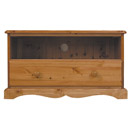 FurnitureToday Devon Pine 1 drawer video unit with shelf