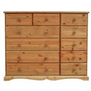 FurnitureToday Devon Pine 11 drawer combination chest