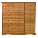 FurnitureToday Devon Pine 13 drawer combination chest