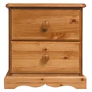 FurnitureToday Devon Pine 2 drawer bedside