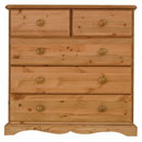 FurnitureToday Devon Pine 2 over 3 drawer chest