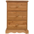 FurnitureToday Devon Pine 3 drawer bedside