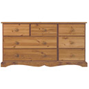 FurnitureToday Devon Pine 7 drawer combination chest