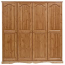 FurnitureToday Devon Pine all hanging quad wardrobe