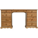 FurnitureToday Devon Pine double pedestal dressing table