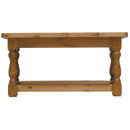 FurnitureToday Devon pine large coffee table with shelf