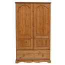 FurnitureToday Devon Pine midi wardrobe with drawer