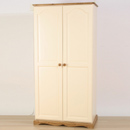 FurnitureToday Devon pine painted all hanging double wardrobe