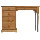 FurnitureToday Devon Pine single pedestal dressing table