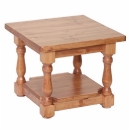 FurnitureToday Devon pine small coffee table with shelf
