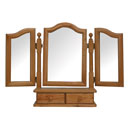 FurnitureToday Devon pine triple mirror with drawers