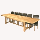 FurnitureToday Dijon French oak Extending leather chair dining