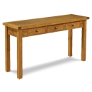 FurnitureToday Distressed Oak 3 Drawer Console Table