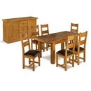 FurnitureToday Distressed Oak Dining Set
