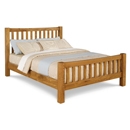 FurnitureToday Distressed Oak High Foot End Bed