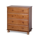 FurnitureToday Dovedale Pine 4 Drawer Chest