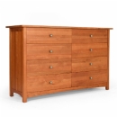 Eden Park cherry wood 8 draw chest