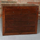 Evolution Indian 5 drawer chest of drawers