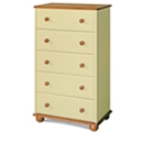 FurnitureToday Ferndale Painted 5 Drawer Chest