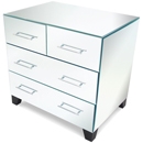 FurnitureToday Florence Mirrored 2 over 2 chest of drawers