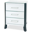 FurnitureToday Florence Mirrored curved feet 3 drawer bedside