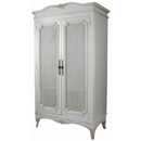 French painted double wardrobe