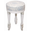 FurnitureToday French painted upholstered stool