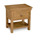 FurnitureToday French Style Oak 1 Drawer Nightstand
