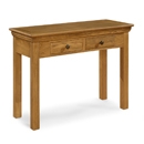 FurnitureToday French Style Oak 2 Drawer Console Table