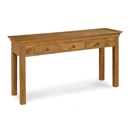 French Style Oak 3 Drawer Console Table