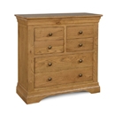 FurnitureToday French Style Oak 6 Drawer Chest