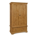 FurnitureToday French Style Oak Gents Wardrobe