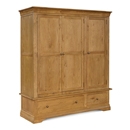 FurnitureToday French Style Oak Triple Wardrobe